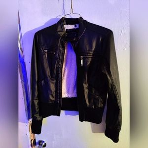 Faux leather jacket